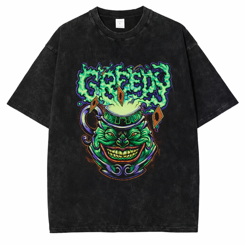 Pot Of Greed Graphic T-Shirt - Cotton Oversized Tee