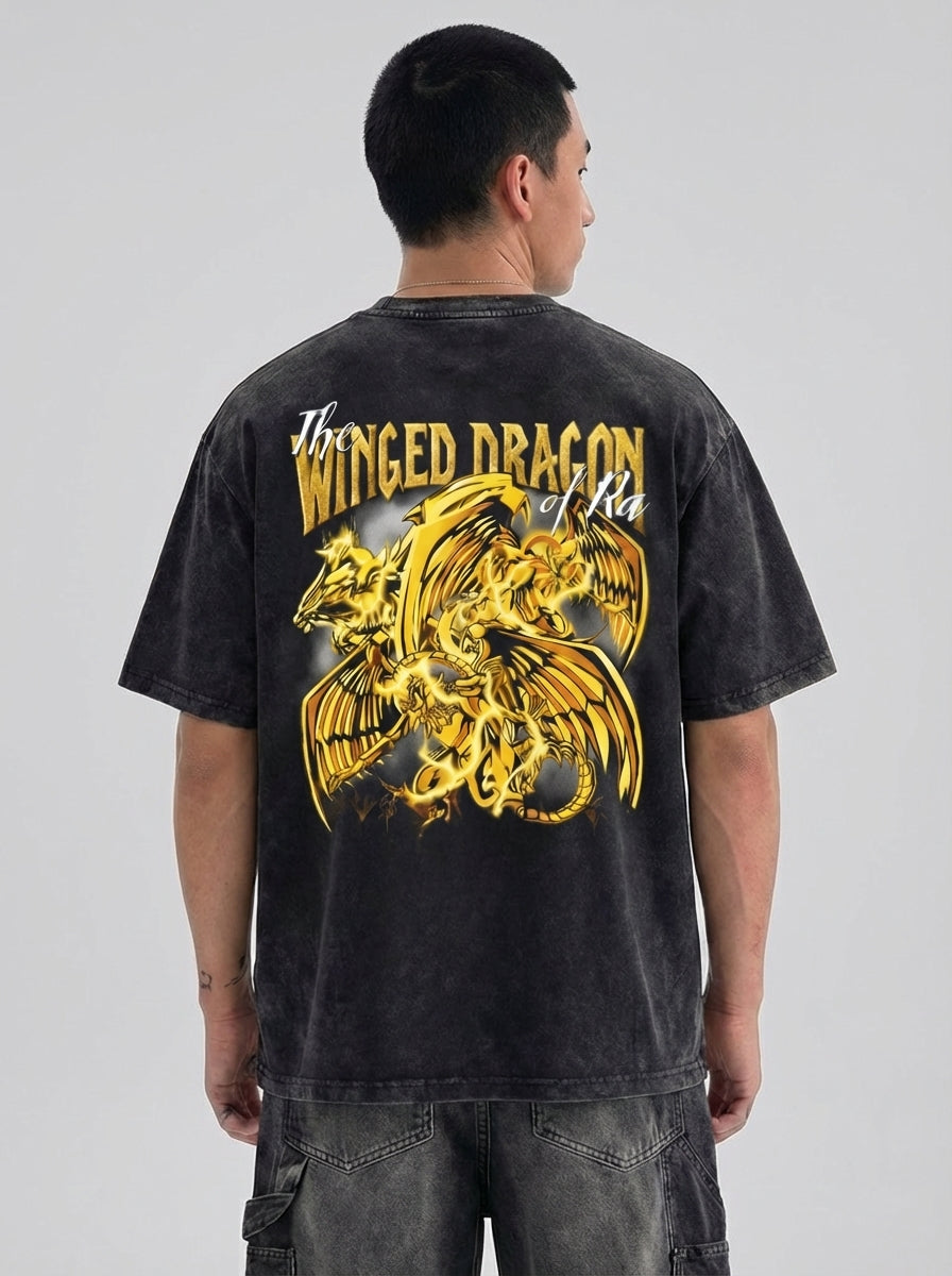 Winged Dragon Of Ra Graphic T-Shirt - Cotton Oversized Tee